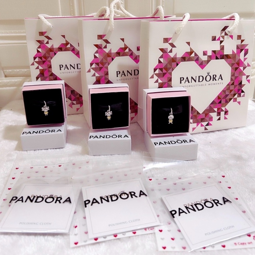 PANDORA Happy Boy Dangle Charm w/box - Picture 6 of 7